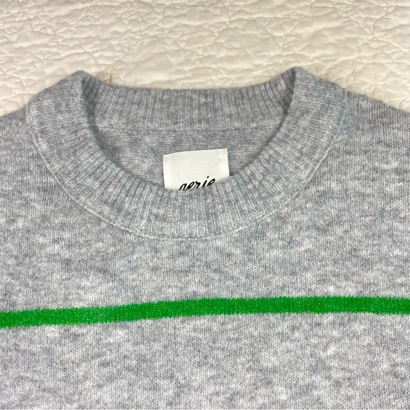 🔥SOLD 🥰NWT Aerie Unreal Sweater Striped Super Soft cozy soft & Lightweight M - Picture 6 of 14